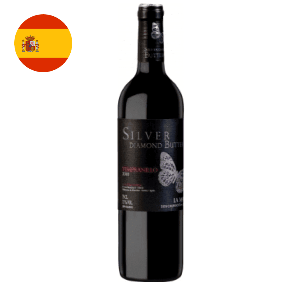 Vinho Tinto Espanha Silver Diamond Butterfly Tempranillo DOC 750 ML